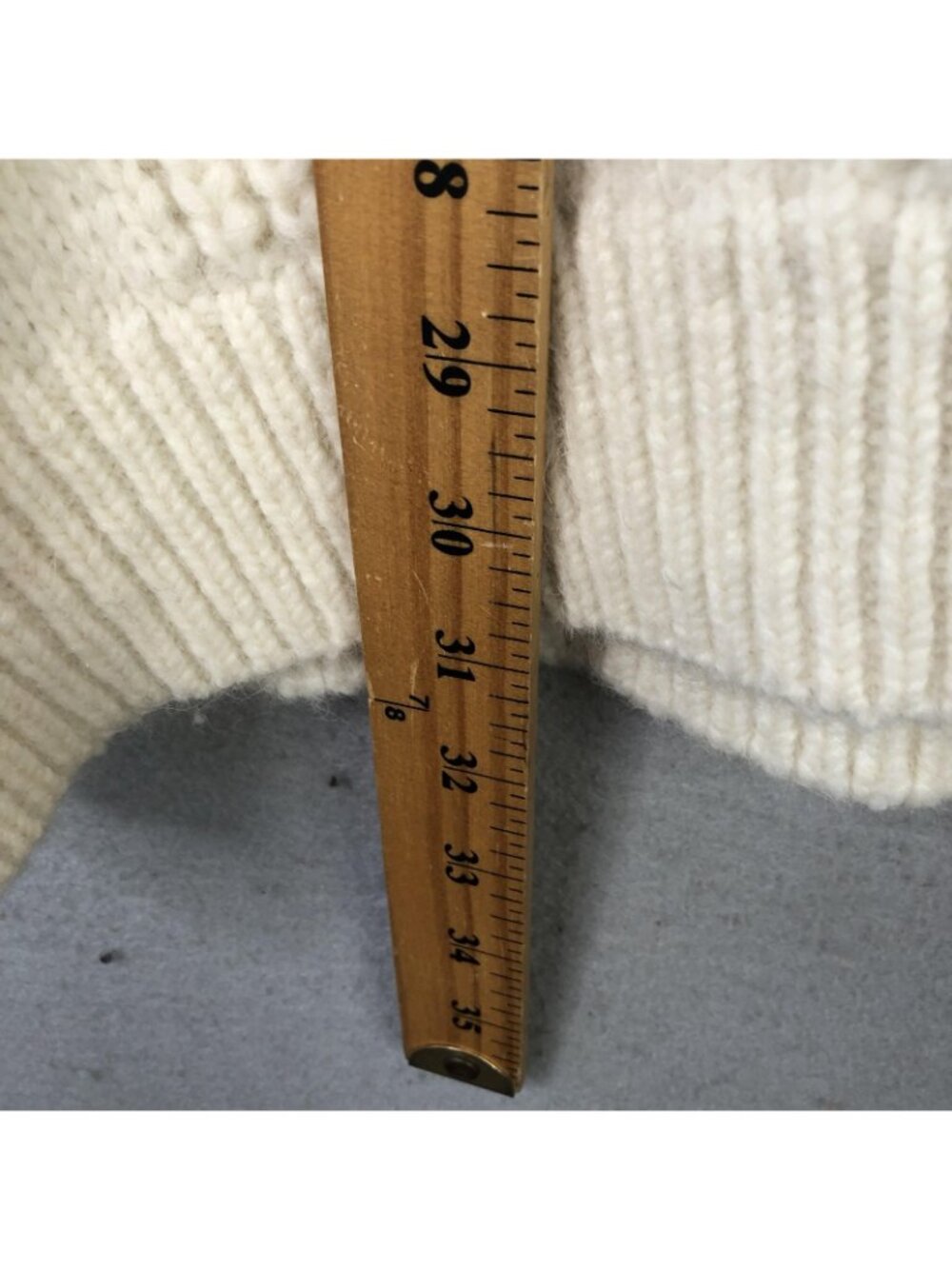 Jenni Kayne Cardigan Sweater Womens L Ivory Alpaca Wool Cable Knit Luxury Chunky - Picture 5 of 16